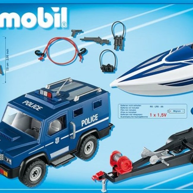 police truck with speed boat كد5187