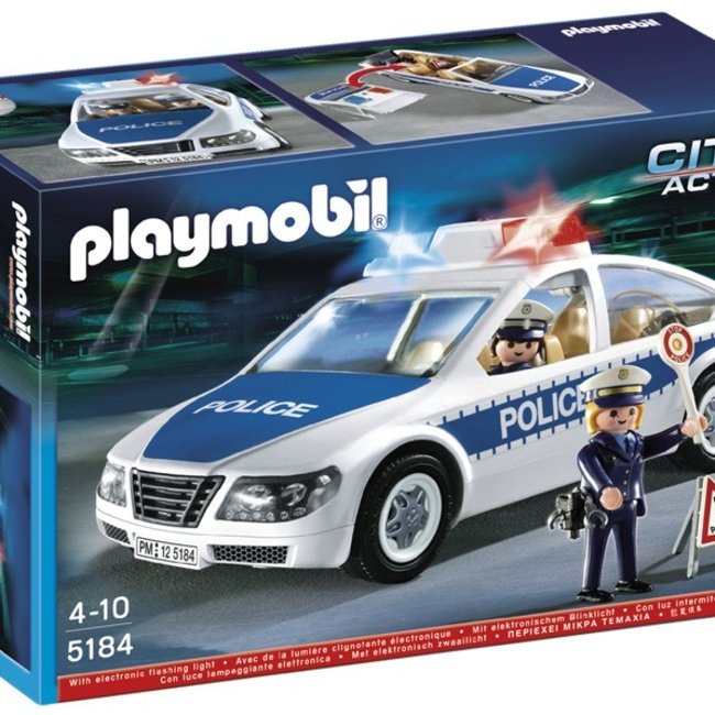 police car with flashing lightكد5184