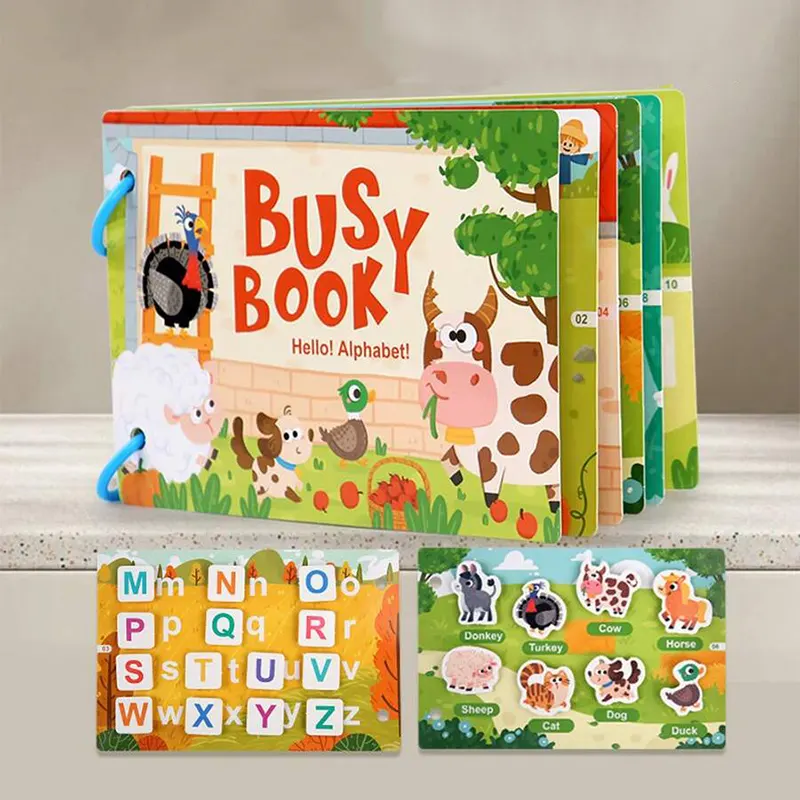 کتاب مونته سوری پازلی busy book مدل مزرعه کد 6508635