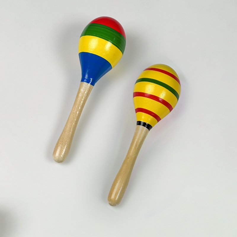اسباب بازی جغجغه چوبی طرح راه راه کد 5361870