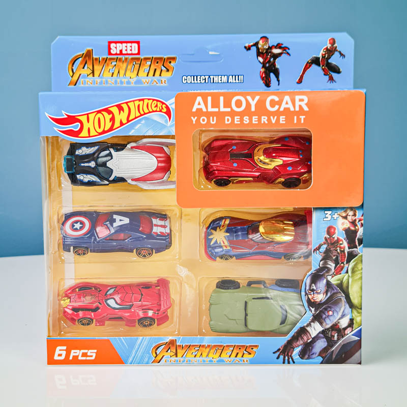ماشین هات ویلز 6 عددی مدل قهرمانان AVENGERS کد 8886