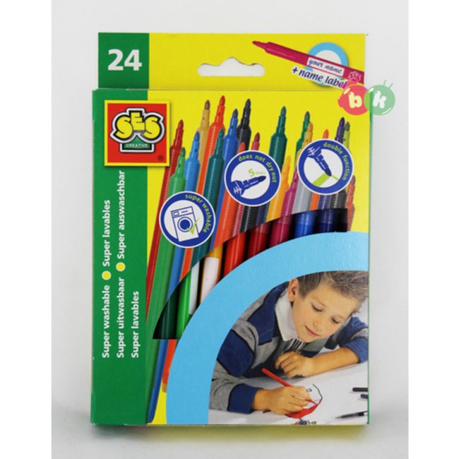 markers washable 24 colourكد2052