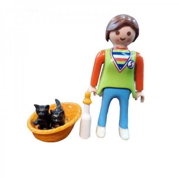 آدمک دختر با گربه Playmobil مدل 10061