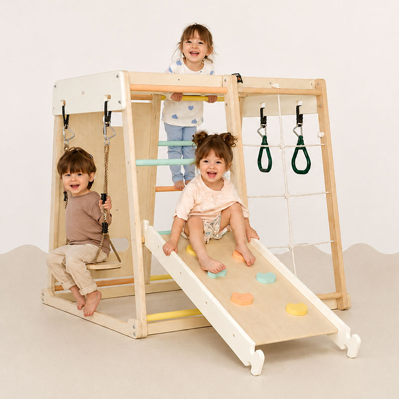 مجموعه بازی جیم فریم چوبی کلاسیک ورلد classic world Children Climbing Gym Set کد 60012