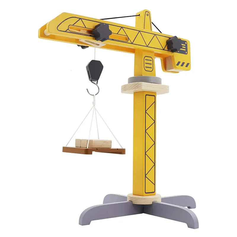 اسباب بازی جرثقیل چوبی پیکاردو TOWER CRANE کد  BZ-49-A