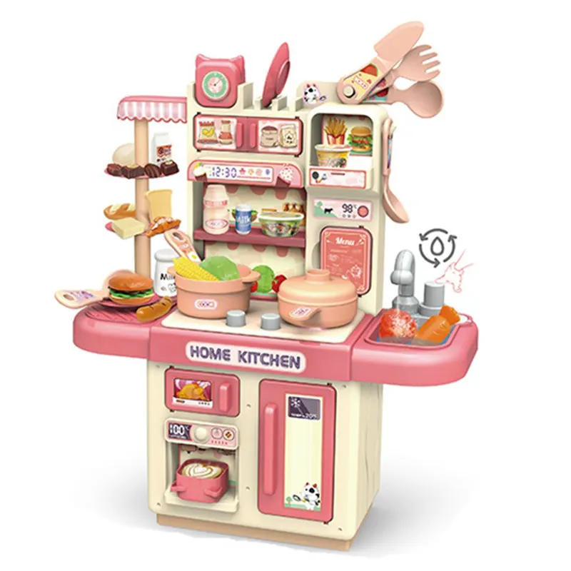 آشپزخانه کودک 32 تکه موزیکال رنگ صورتی کد 36T6