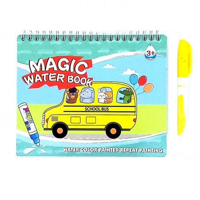 کتاب نقاشی و رنگ آمیزی با ماژیک جادویی طرح اتوبوس مدل P/9995/A