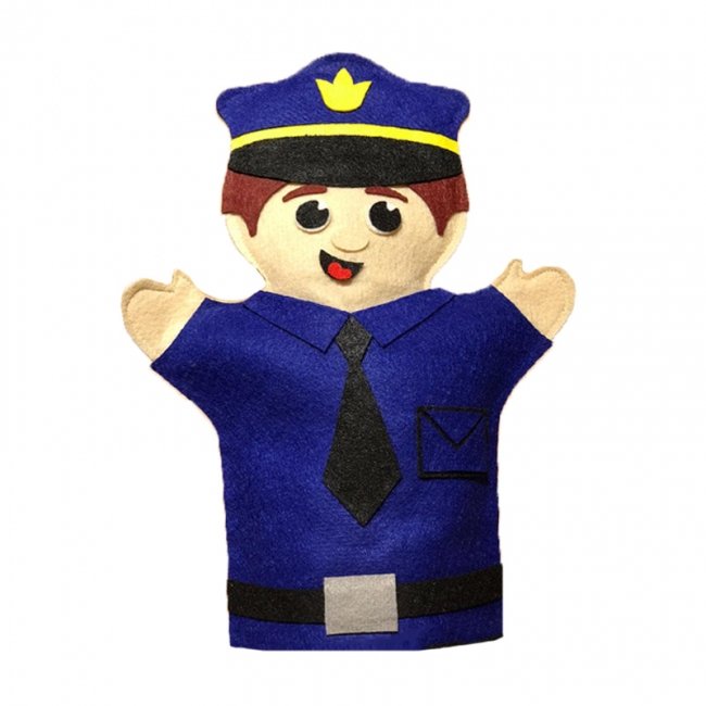 عروسک نمایشی نمدی پلیس مدل P/1251/PI