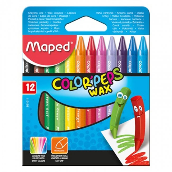 مداد شمعی 12 رنگ مپد Maped کد 861011
