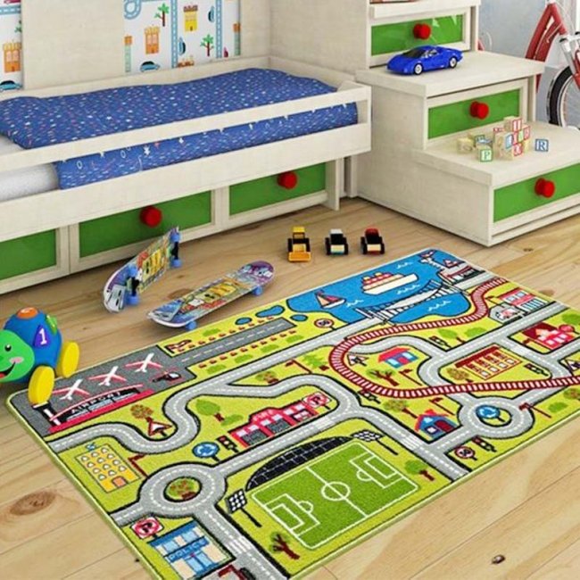 فرش ماشین بازی کودک Confetti طرح بزرگراه  کد *HYC122*