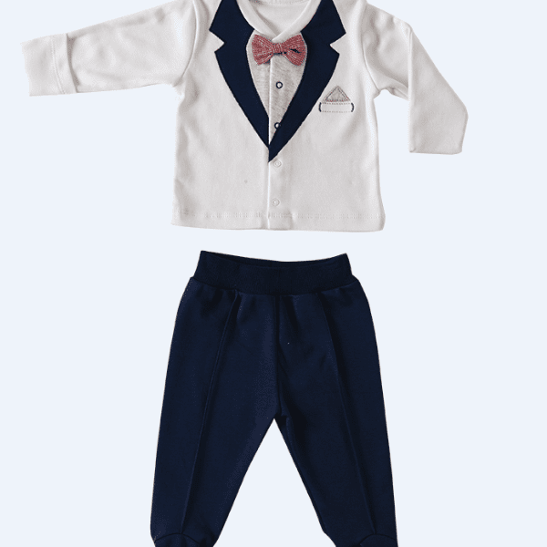 بلوز شلوار aziz_bebe طرح پاپيون Royal Babyکد2527