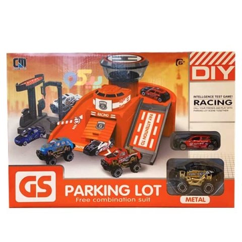 پارکینگ اسباب بازی مدل ریسینگ با ماشین مشکی کد 55952