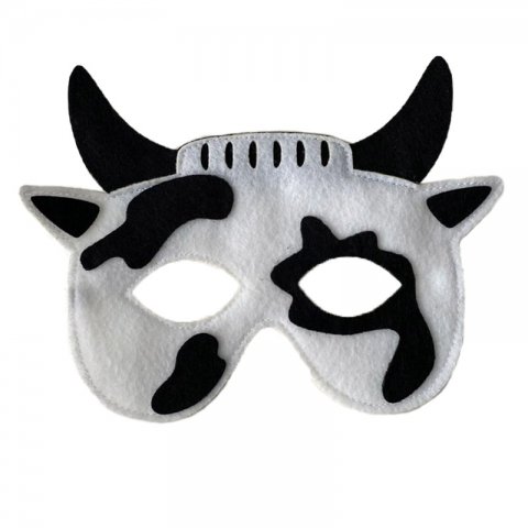 ماسک نمدی طرح گاو سیاه و سفید کد P/3516/GC
