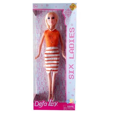 عروسک باربی دفا با لباس نارنجی کد 8315