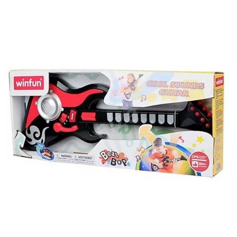 اسباب بازی گیتار کودک مشکی و قرمز  Winfun مدل 0020540