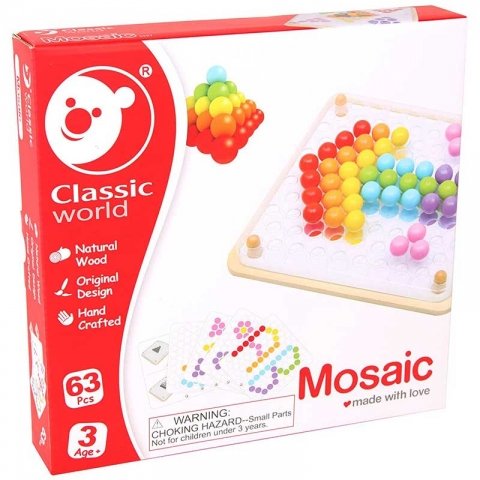 اسباب بازی چوبی آموزشی رنگ و اشکال Classic World مدل 3597