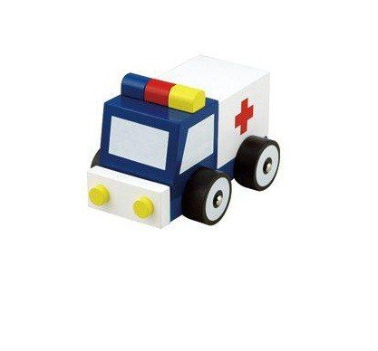 ماشین آمبولانس چوبی tooky_toys کدtkb152