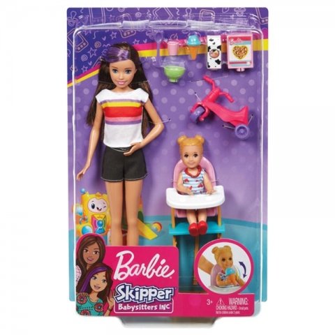 عروسک باربی پرستار بچه barbie skipper babysitter کد GHV87