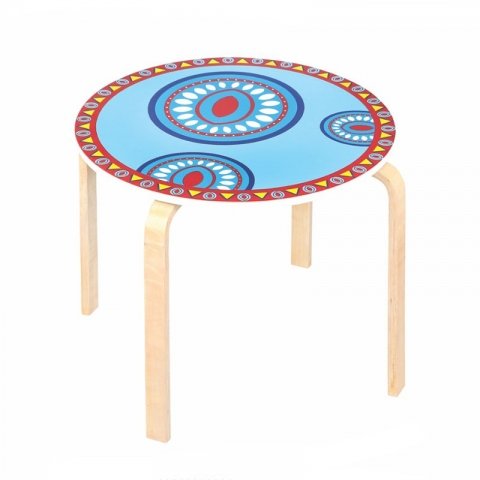 میز کودک چوبی آبی کد SD-03-D