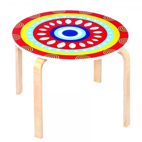میز کودک چوبی طرحدار کد SD-03-A