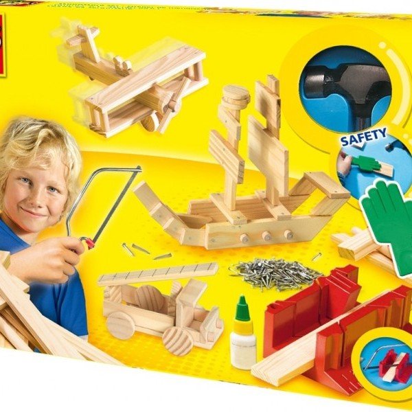 ست نجاری چوبی کودک با ابزار ses کد944
