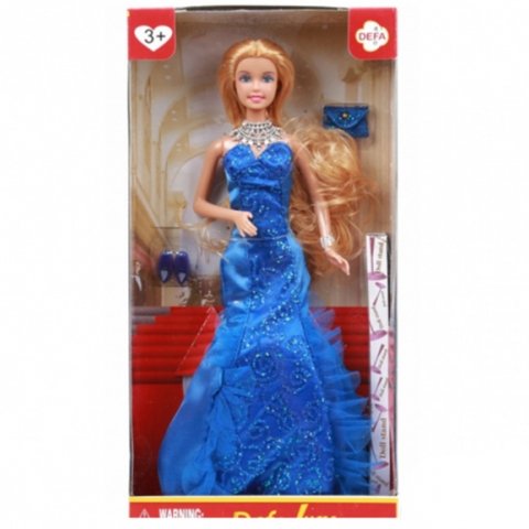 عروسک باربی دفا با لباس شب رنگ آبی کد 8270