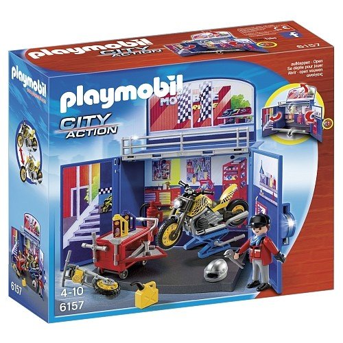 Playmobil My Secret Motorcycle Workshop Play Box كد 6157