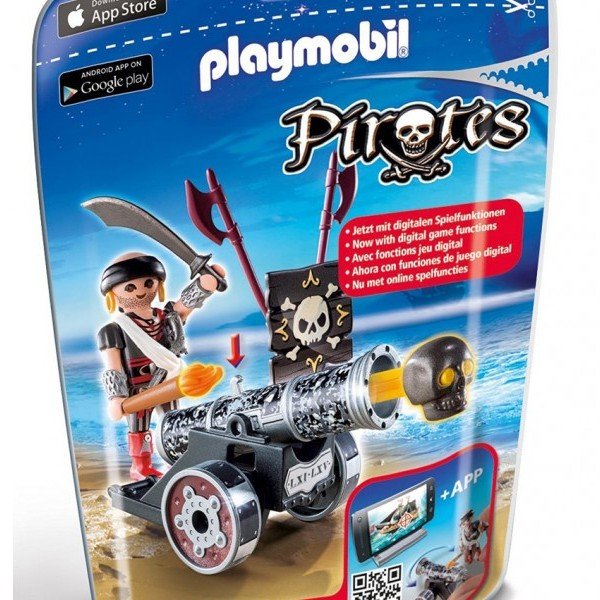 دزد دریایی پلی موبيل مدل Pirates Black App cannon with Rider 6165