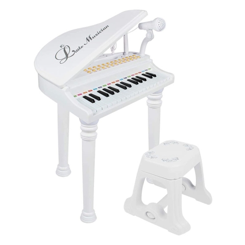 پیانو اسباب بازی سفید با میکروفن مدل P/1504A/C