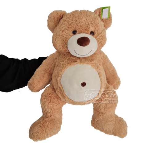 عروسک پولیشی خرس تدی قهوه ای روشن کد P/AF1001454/B