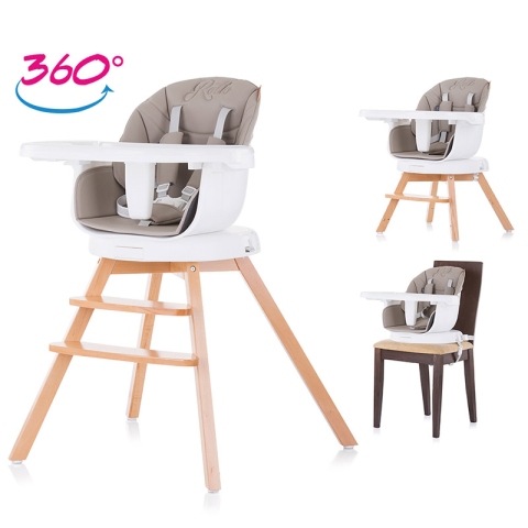 صندلی غذای کودک چوبی چیپولینو مدل chipolino Rotto رنگ بژ کد 2102LA