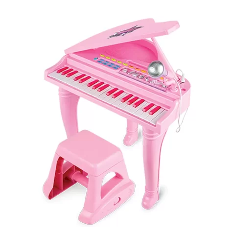 پیانو اسباب بازی صورتی با میکروفن اسباب بازی مدل winfun 0020450