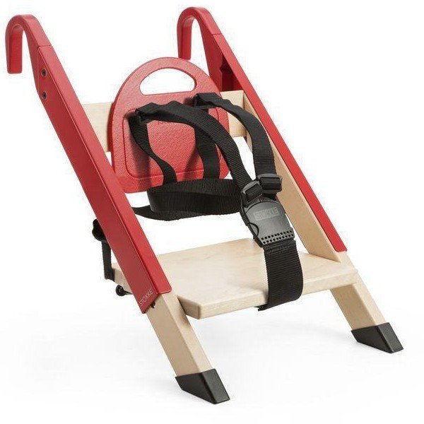 صندلی غذا چوبی کودک stokke رنگ قرمز