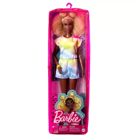 عروسک باربی fashionistas با لباس رنگین کمانی کد HBV14