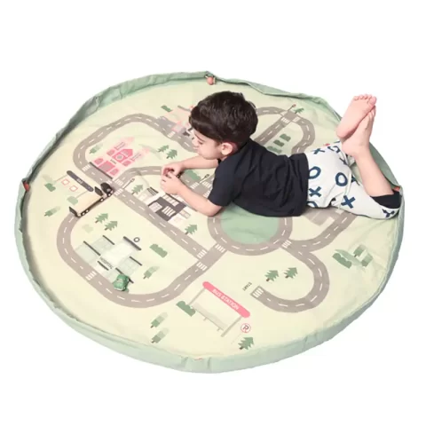 فرش ماشین بازی کودک بامتی طرح شهرک ترافیک کد *4059604*