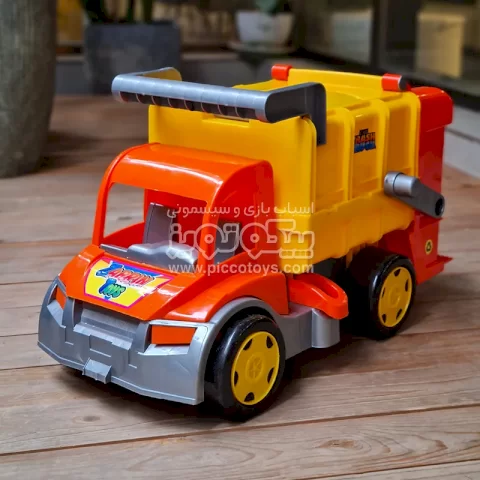 کامیون اسباب بازی حمل زباله Trash Truck نارنجی زرد کد 3545F3