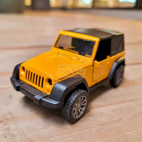 ماکت ماشین عقب کش مدل جیپ Jeep زرد کد P/A8121/B
