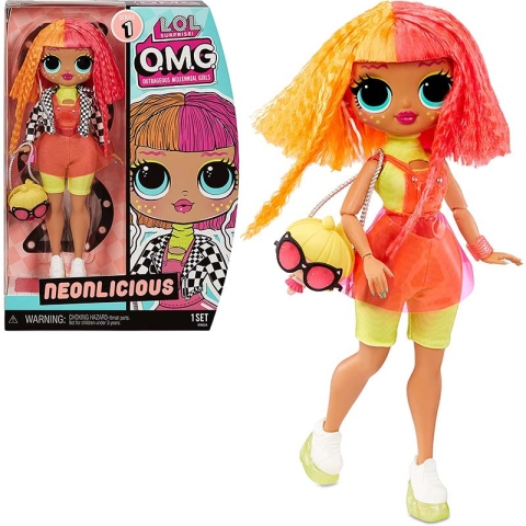 عروسک دخترانه لول سوپرایز  LOL Surprise سری 1 O.M.G. مدل NEONLICIOUS کد 580546