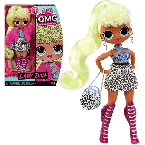 عروسک دخترانه لول سوپرایز  LOL Surprise سری 1 O.M.G. مدل LADY DIVE کد 580539