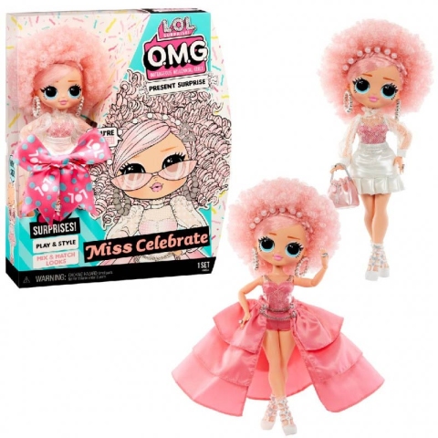 عروسک دخترانه لول سوپرایز  LOL Surprise سری OMG مدل MISS CELEBRATE کد 579755