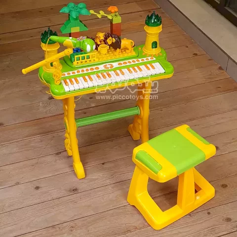 پیانو اسباب بازی سبز با میز بازی و میکروفون مدل 88037A