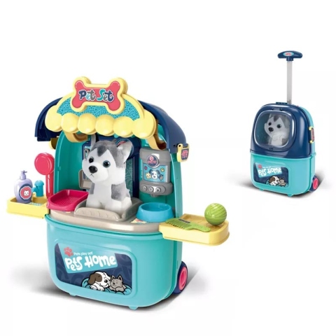 اسباب بازی چمدان ست نگهداری سگ خانگی رنگ آبی  کد 0089873