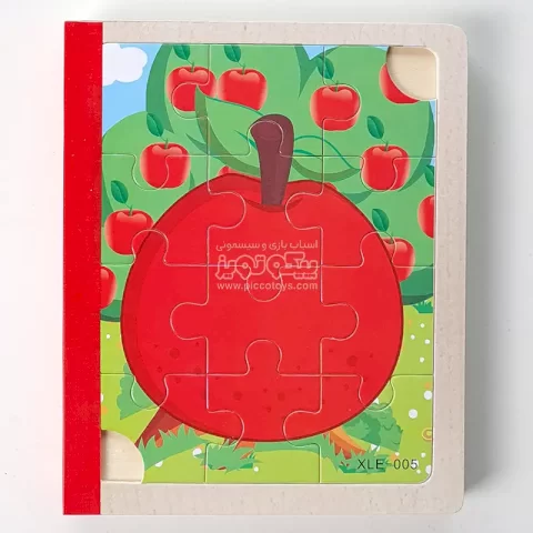 پازل کتابی چوبی مدل میوه جات کد XLE-005