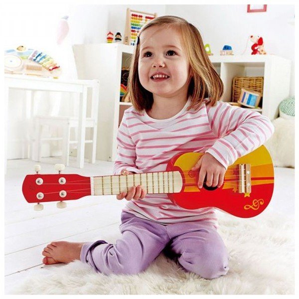 گیتار چوبی کودک  Ukulele, red hape کد 0316