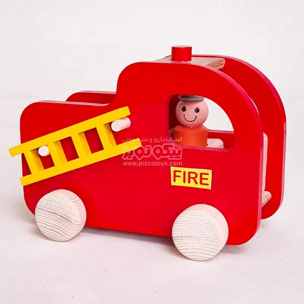 کامیون  چوبی اسباب بازی مدل آتش نشانی کد 4266584