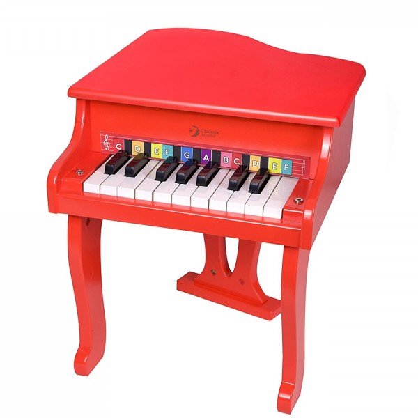 پیانو چوبی کودک قرمز  Classic World مدل 4018