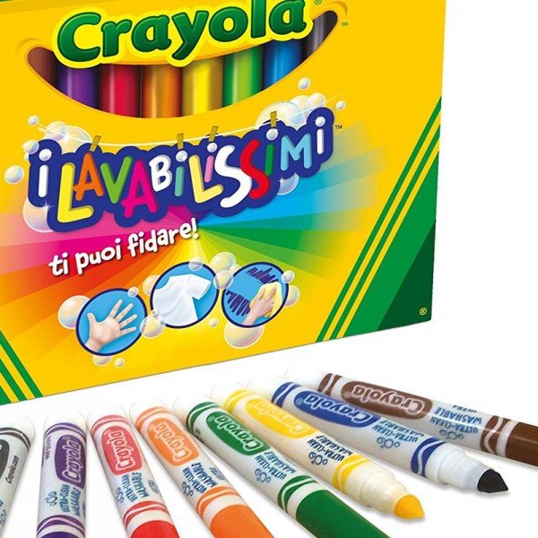 ماژیک قابل شست و شو 12 رنگ کودک crayola کد 8329