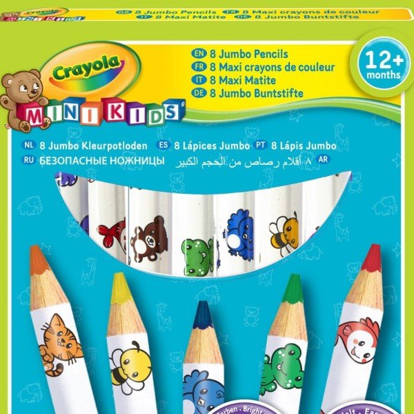 پاستل مداد رنگی 8 رنگ کودکjumbo decorated crayola کد 3678