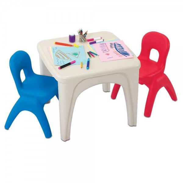 میز سفید و دو صندلی کودک مدل grow'n up 3020