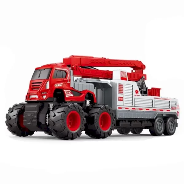 اسباب بازی کامیون جرثقیل قدرتی رنگ قرمز  کد P/KLX600201/GH